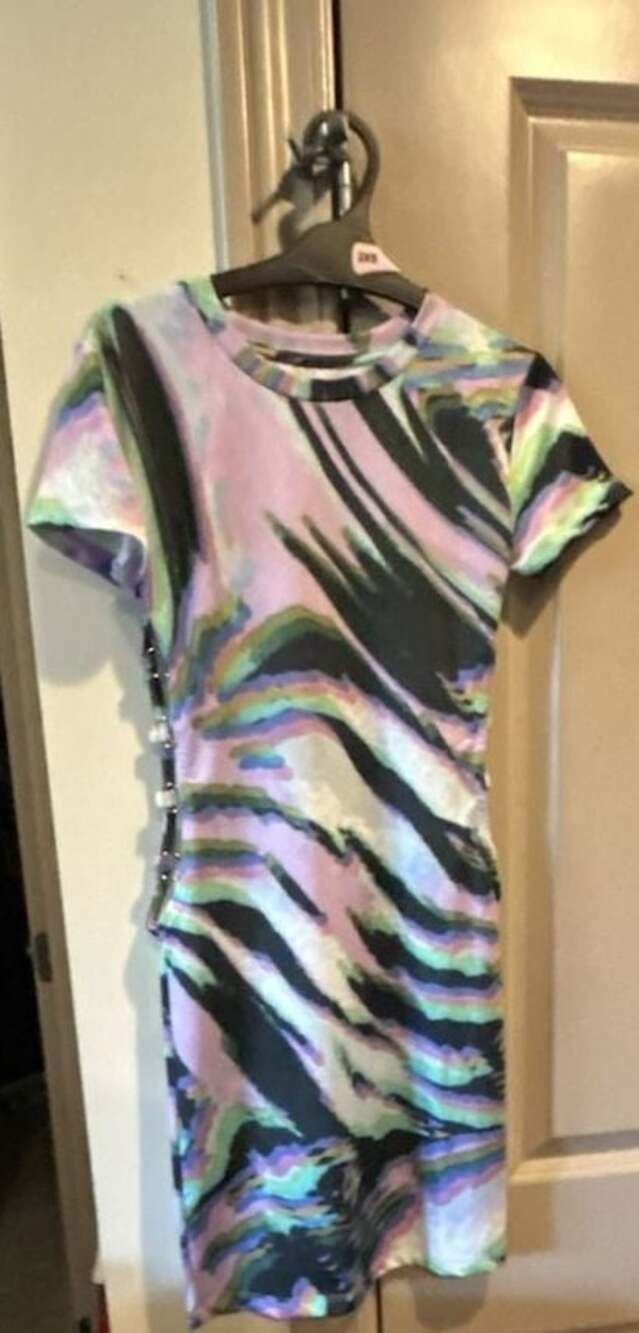 ASOS DESIGN multi-coloured abstract print mini dress